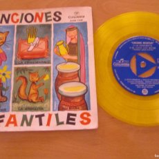 Discos de vinilo: GINA MARCEL- CANCIONES INFANTILES (CENICIENTA, GATO CON BOTAS...) EP 7” YELLOW ED 1960. MAGNÍFICO.