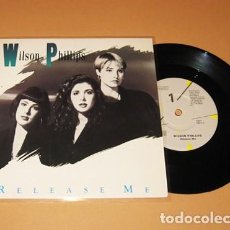 Discos de vinilo: WILSON PHILLIPS - RELEASE ME - SINGLE - 1990 - BALADA Nº1 EN USA Y EUROPA. Lote 377408199