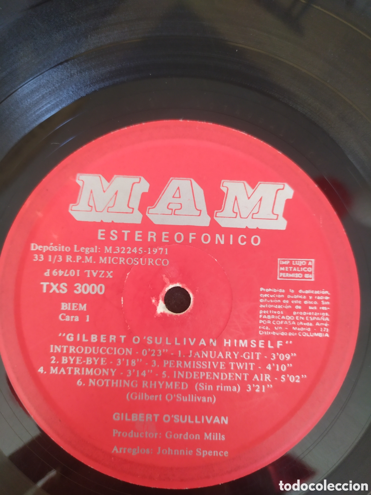 Discos de vinilo: Lp Gilbert OSullivan.&nbsp;Himself - Foto 4