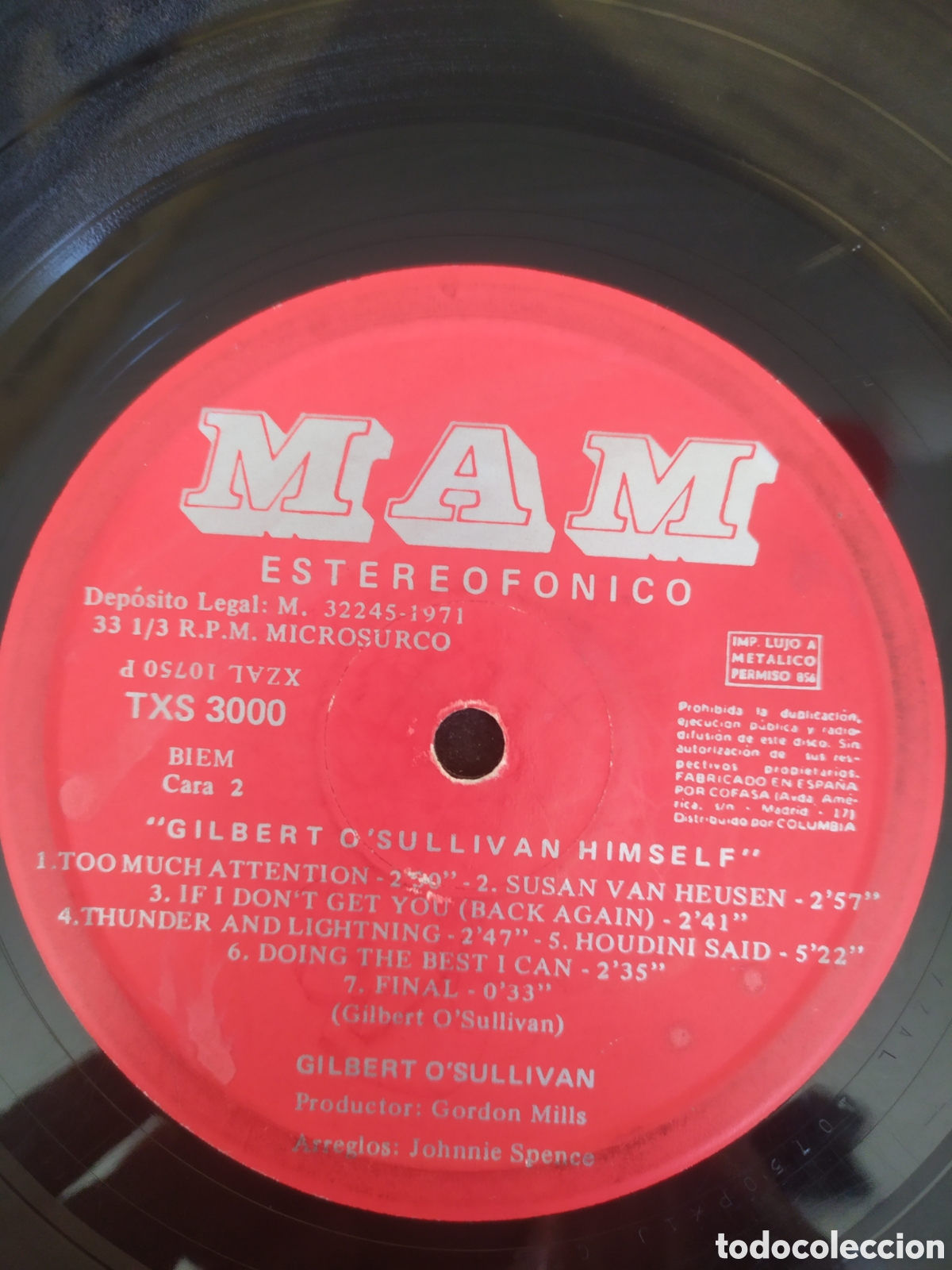 Discos de vinilo: Lp Gilbert OSullivan.&nbsp;Himself - Foto 5