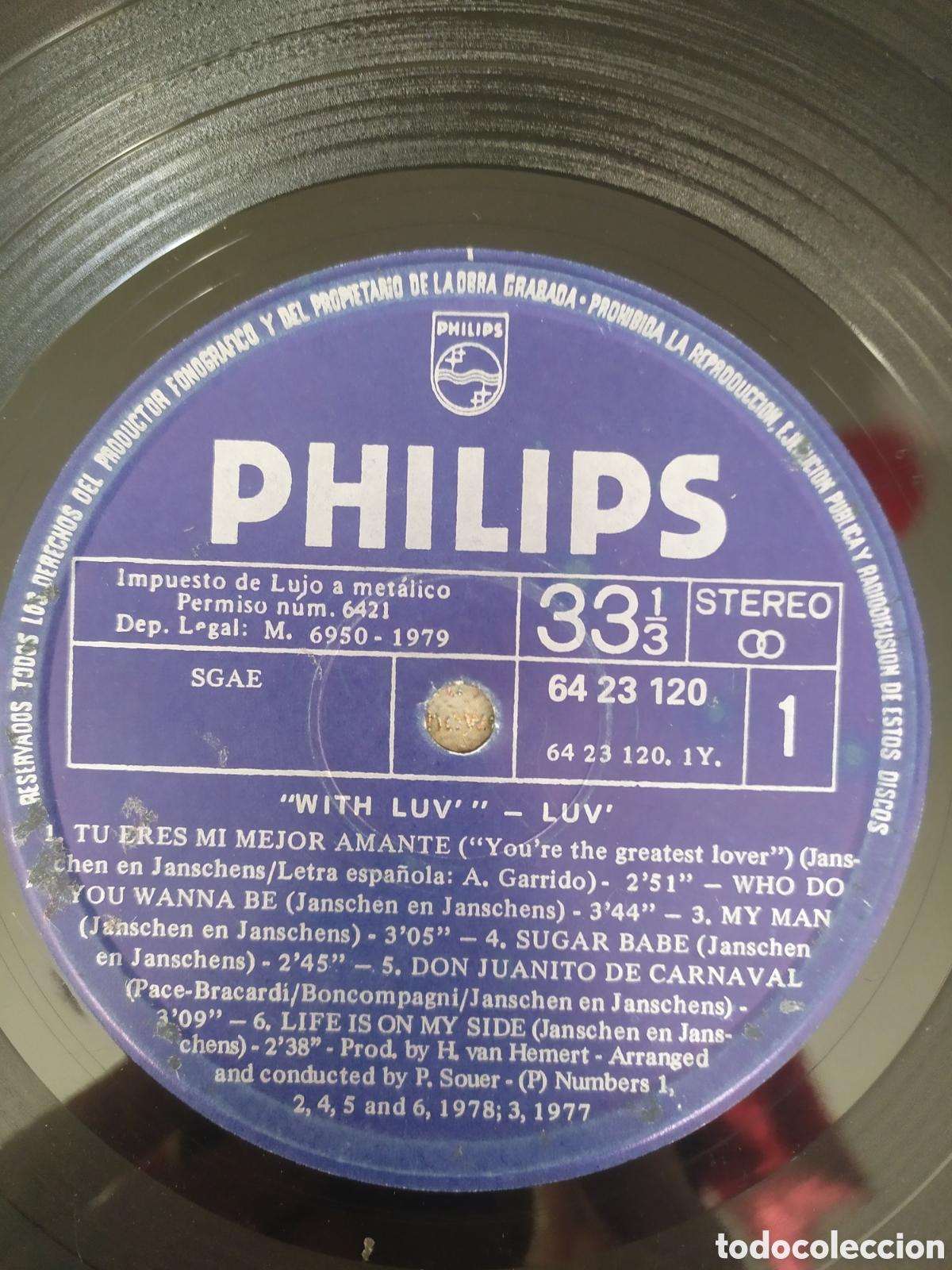 Discos de vinilo: Lp Luv. With Luv (Versi&oacute;n Espa&ntilde;ola) - Foto 3
