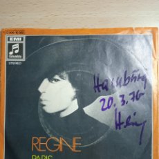 Discos de vinilo: SINGLE 7” REGINE.GERMANY.PARIS + LIEBE FUR LIEBE.. Lote 377454109