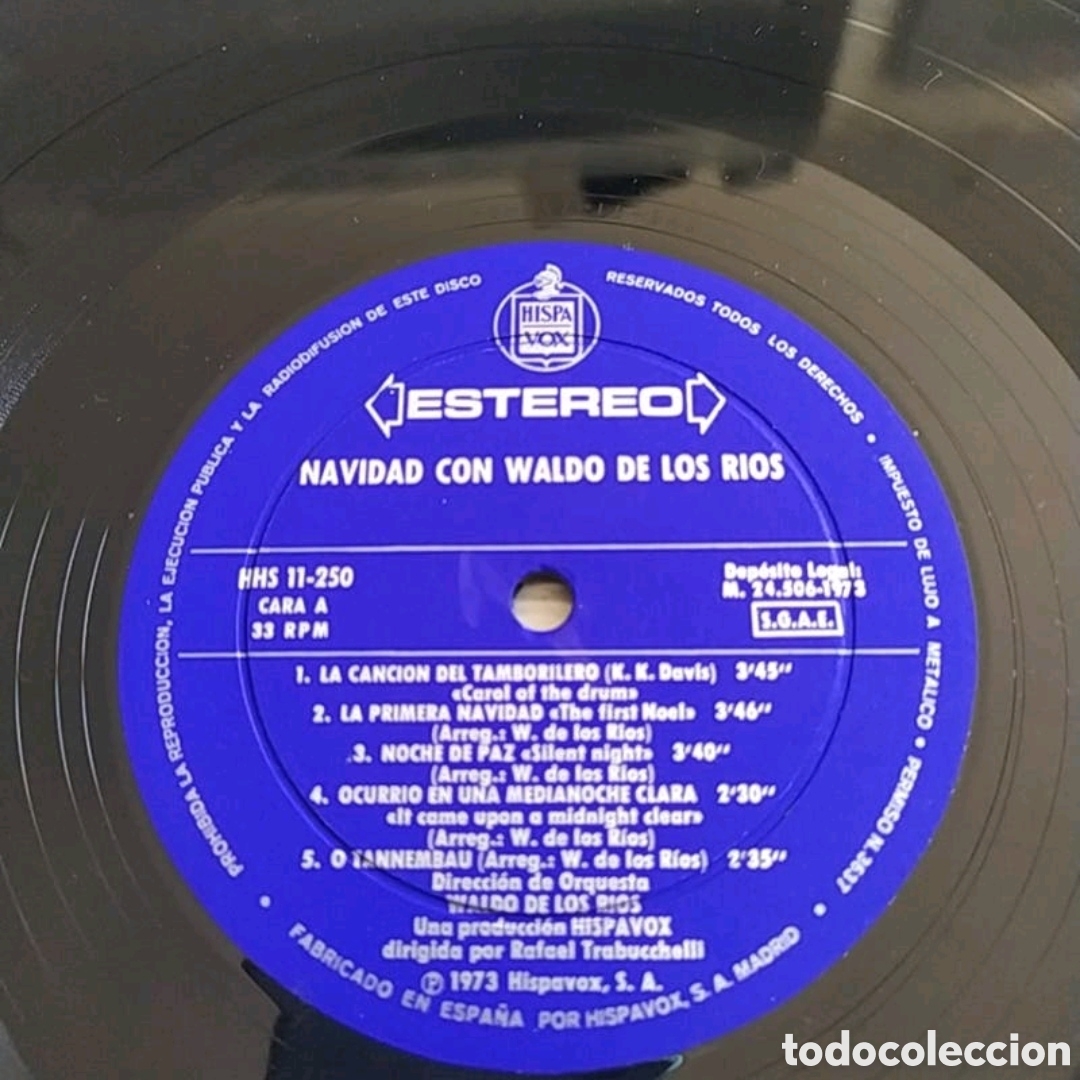 Discos de vinilo: Lp Navidad con Waldo de los R&iacute;os - Foto 3