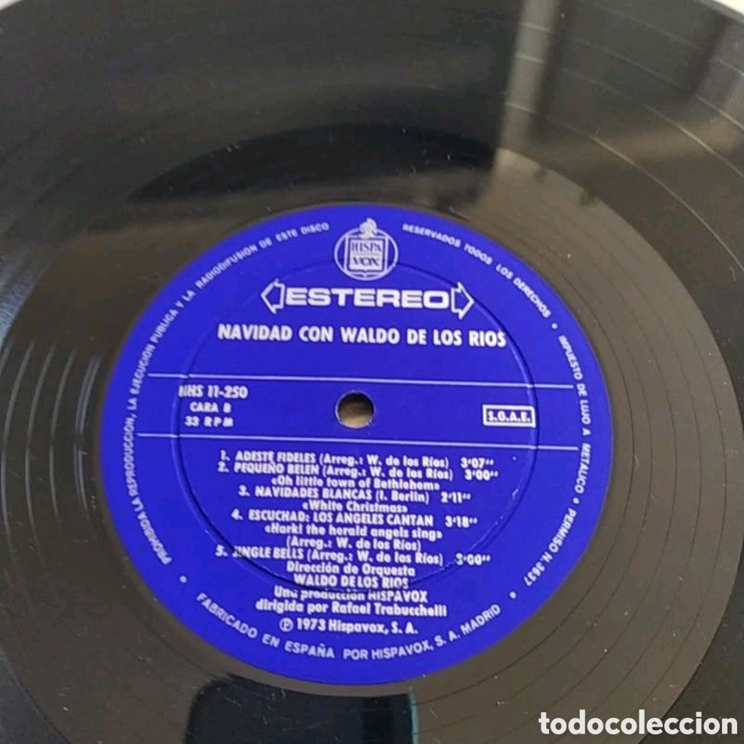 Discos de vinilo: Lp Navidad con Waldo de los R&iacute;os - Foto 4