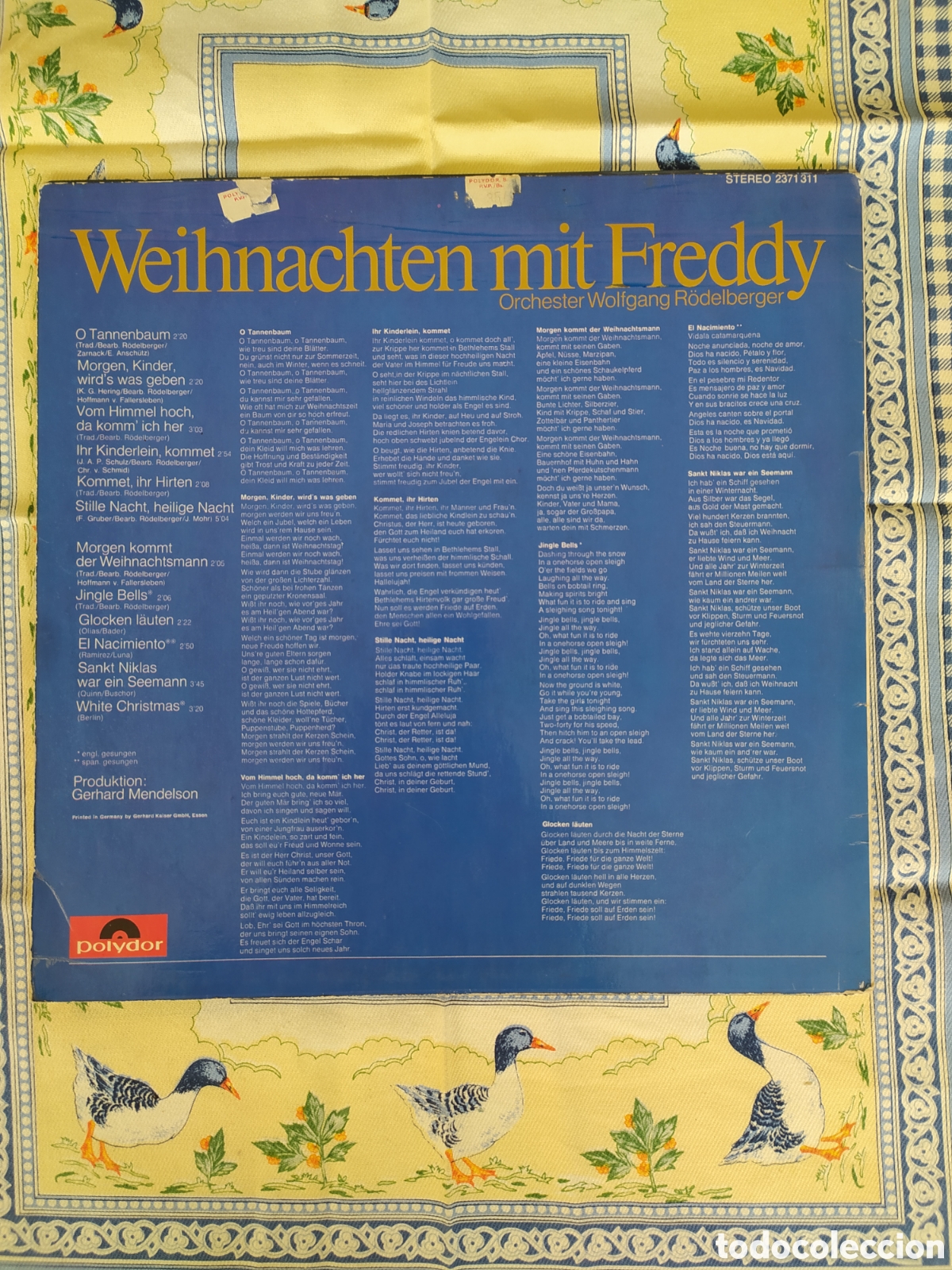 Discos de vinilo: Lp Freddy. Weihnachten Mit Freddy - Foto 2