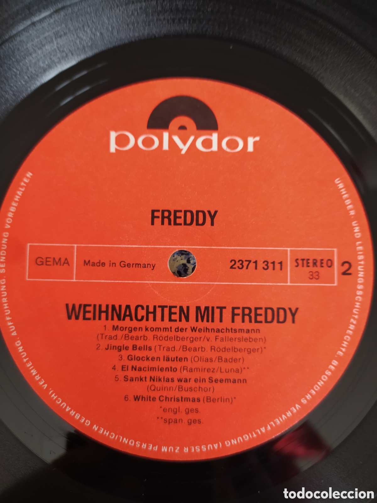 Discos de vinilo: Lp Freddy. Weihnachten Mit Freddy - Foto 4