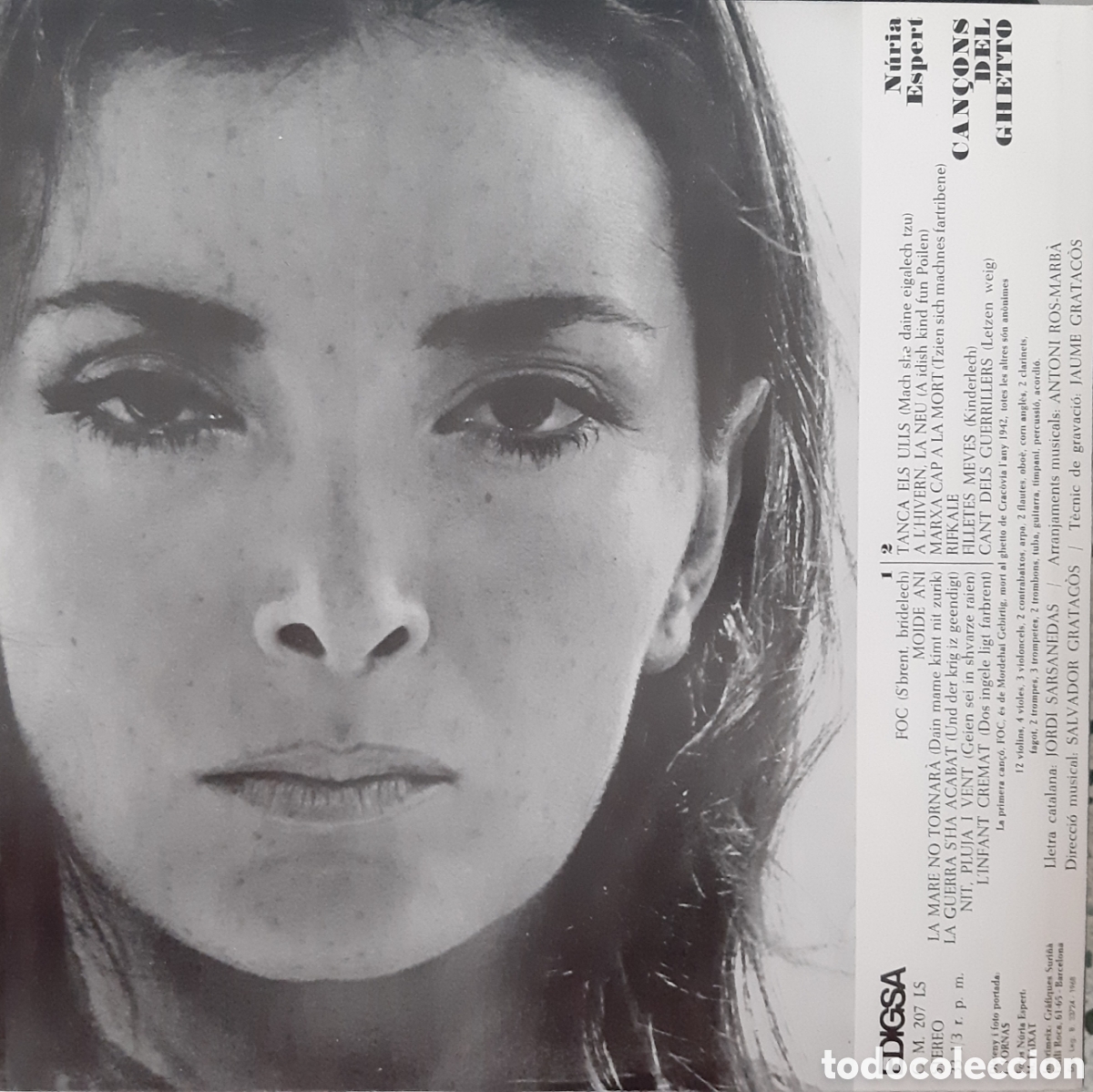 Discos de vinilo: Can&ccedil;ons del Ghetto. N&uacute;ria Espert. LP. - Foto 3