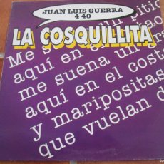 Discos de vinilo: JUAN LUIS GUERRA Y 4:40 - LA COSQUILLITA. MAXI SINGLE , ED ESPAÑOLA 12” 45 RPM 1994. MUY BUEN ESTADO. Lote 377547224