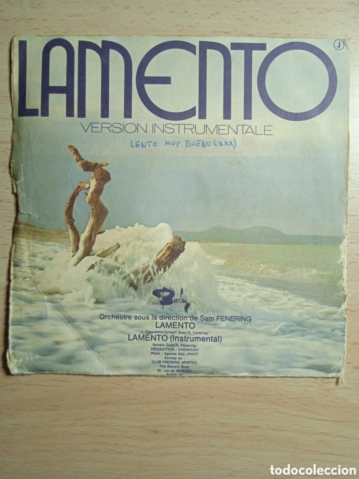 Discos de vinilo: Single 7&rdquo;Frederic Monteil.France.Lamento. - Foto 2
