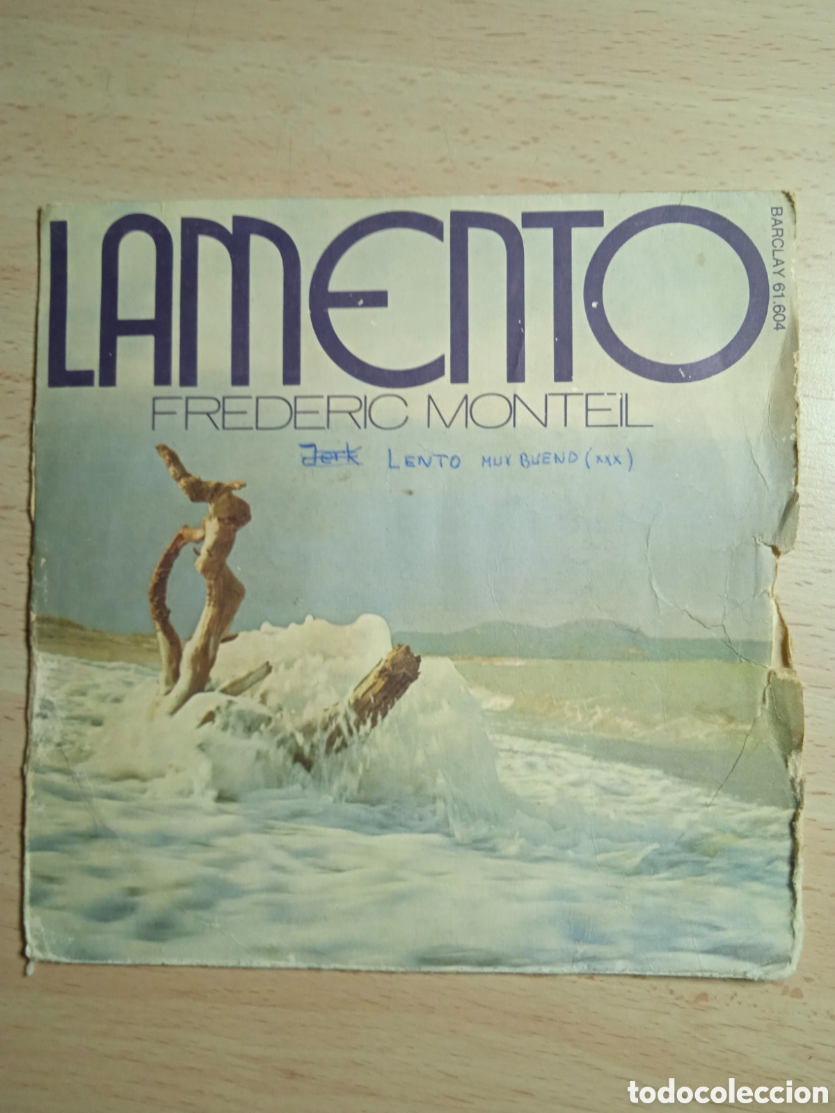 Discos de vinilo: Single 7&rdquo;Frederic Monteil.France.Lamento. - Foto 1