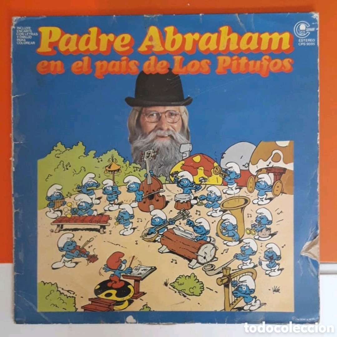 Discos de vinilo: Lp Padre Abraham en el pa&iacute;s de los pitufos - Foto 1