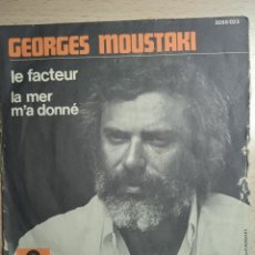 Discos de vinilo: EP 7” GEORGES MOUSTAKI.FRANCE.LE FACTEUR+ LA MER M'A DONNE.. Lote 377586449