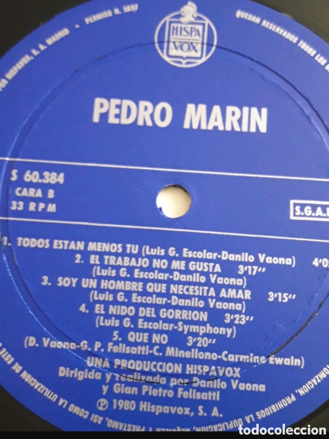 Discos de vinilo: Lp Pedro Marin. Pedro Marin - Foto 3