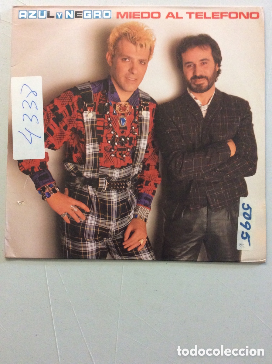 Discos de vinilo: Azul y Negro. Miedo al tel&eacute;fono. - Foto 1