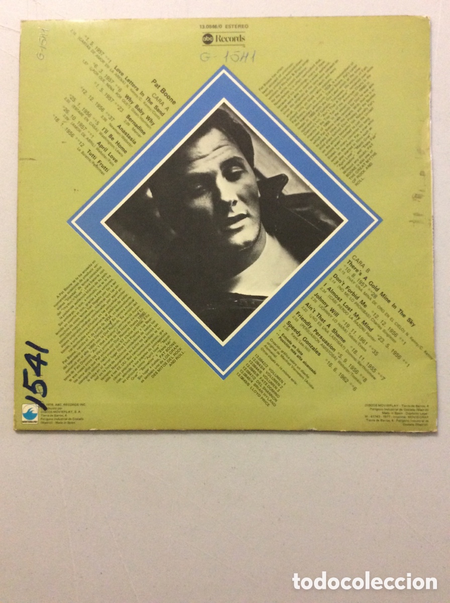 Discos de vinilo: Pat Boone. Los grandes del rock and roll. - Foto 2