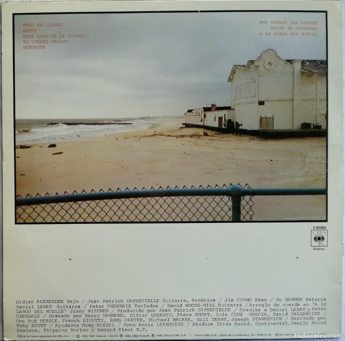 Discos de vinilo: Jean-Patrick Capdevielle, A Lo Largo Del Muelle, CBS S 85360 - Foto 2