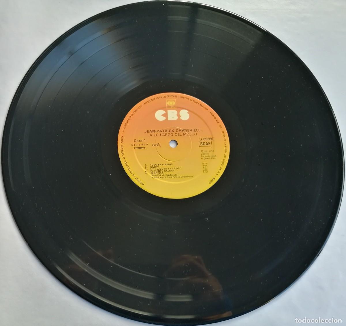 Discos de vinilo: Jean-Patrick Capdevielle, A Lo Largo Del Muelle, CBS S 85360 - Foto 5