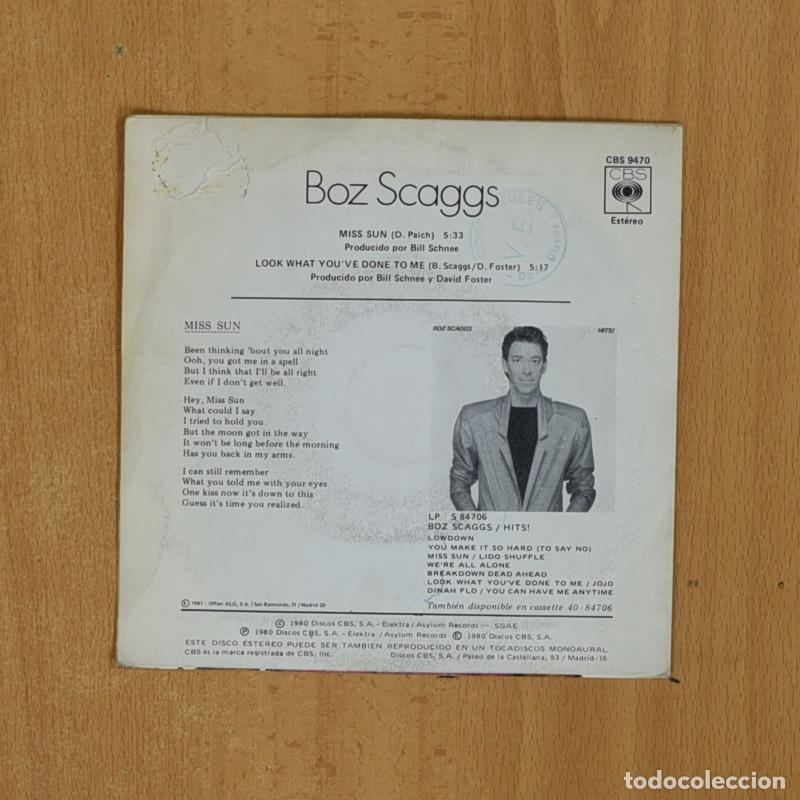 Discos de vinilo: BOZ SCAGGS - MISS SUN - SINGLE - Foto 2