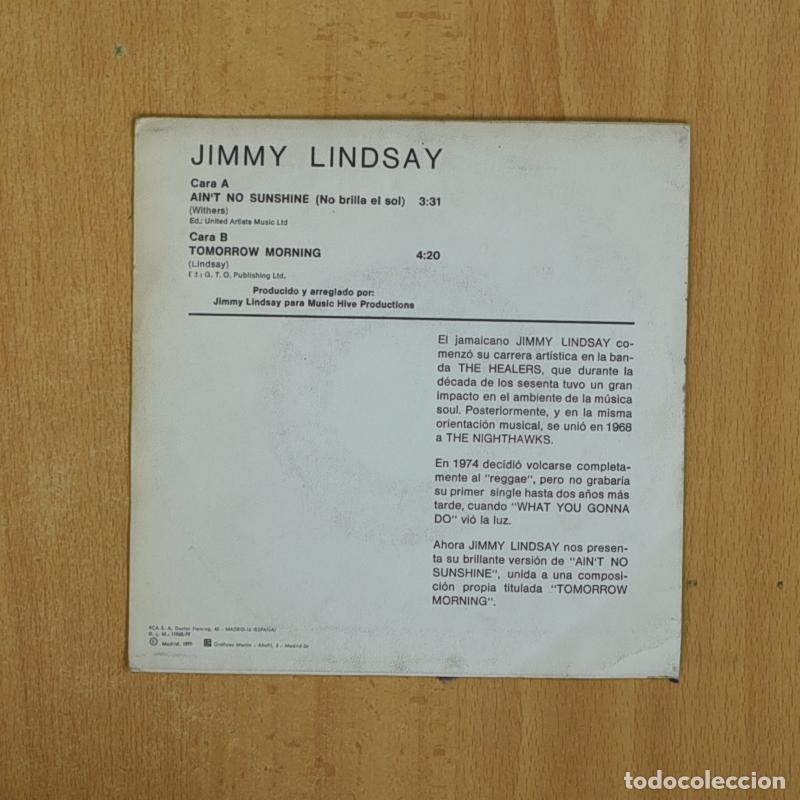 Discos de vinilo: JIMMY LINDSAY - AINT NO SUNSHINE - SINGLE - Foto 2