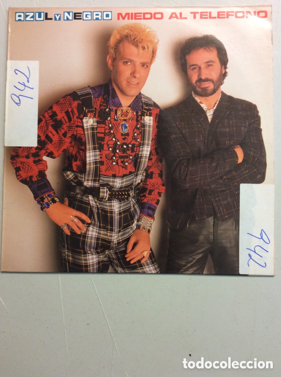 Discos de vinilo: Azul y Negro. Miedo al tel&eacute;fono. - Foto 1
