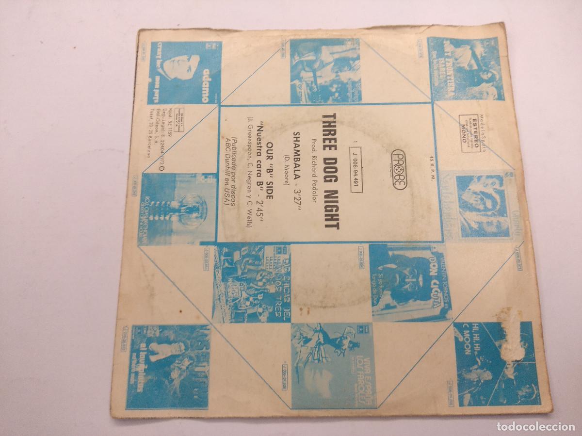 Discos de vinilo: THREE DOG NIGHT/SHAMBALA/SINGLE. - Foto 3