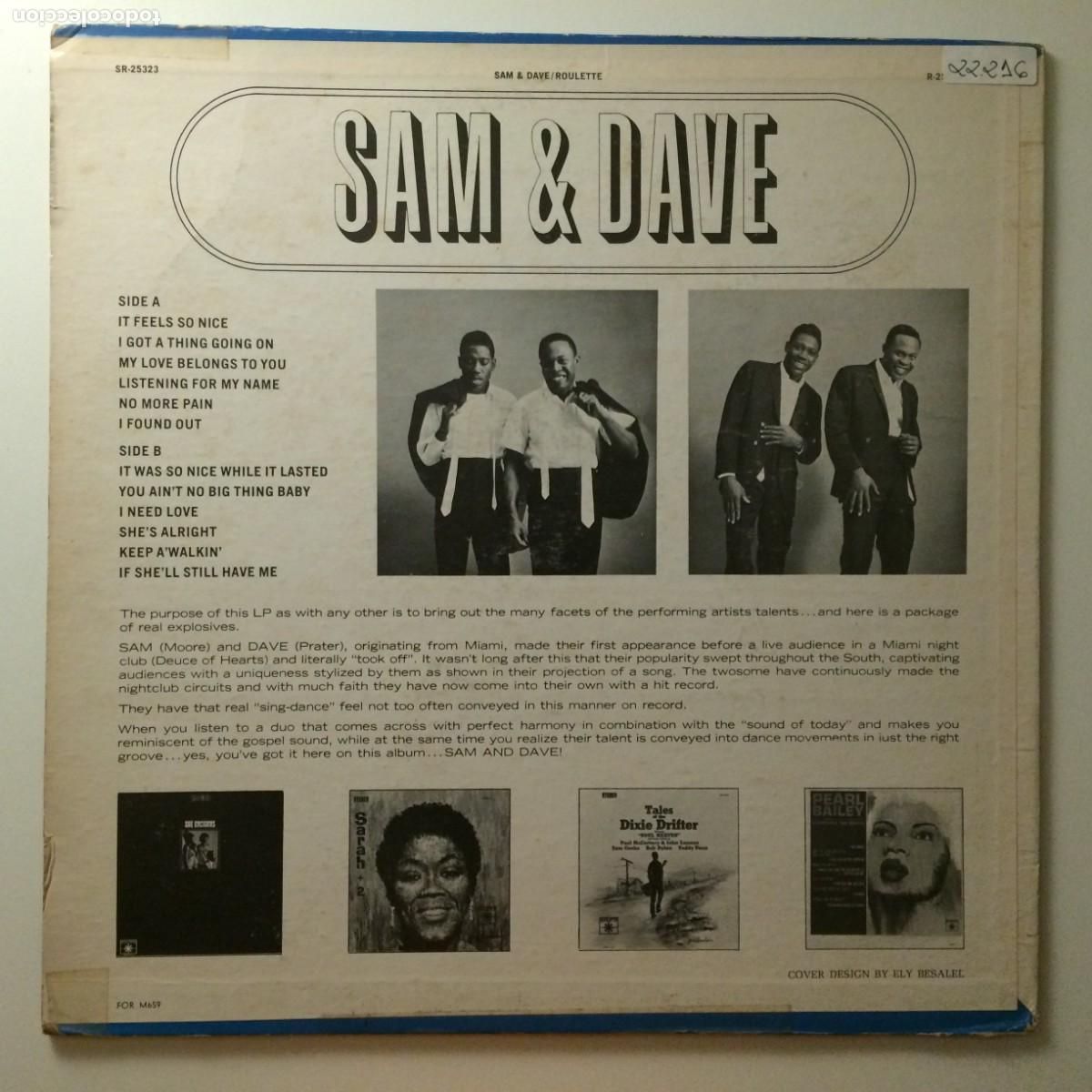 Discos de vinilo: Sam & Dave &lrm;&ndash; Sam & Dave , USA 1966 Roulette* - Foto 2
