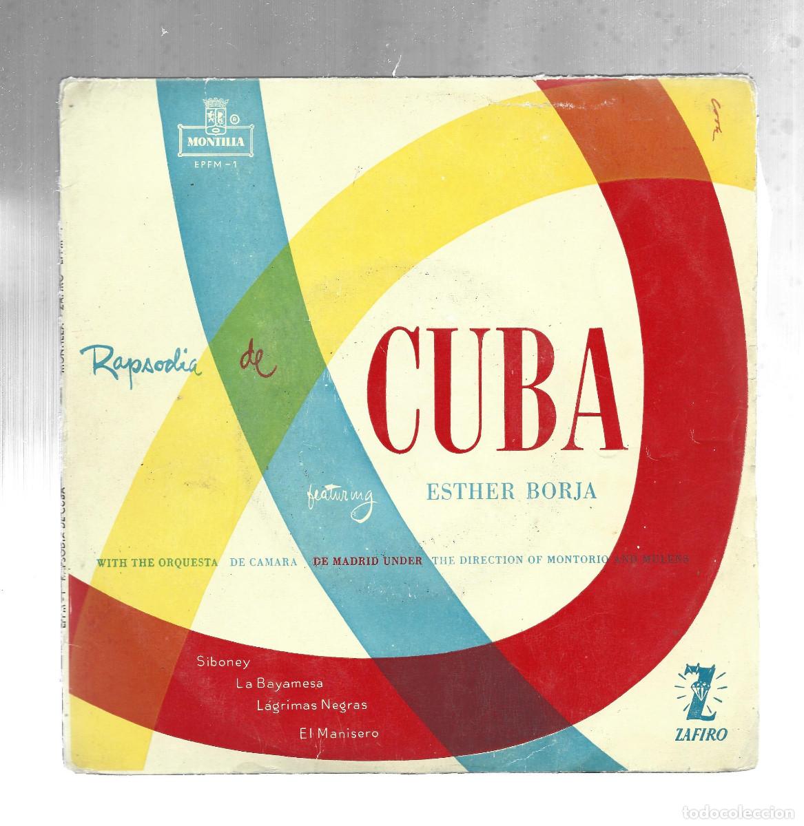 Discos de vinilo: RAPSODIA DE CUBA-ESTHER BORJA - Foto 1