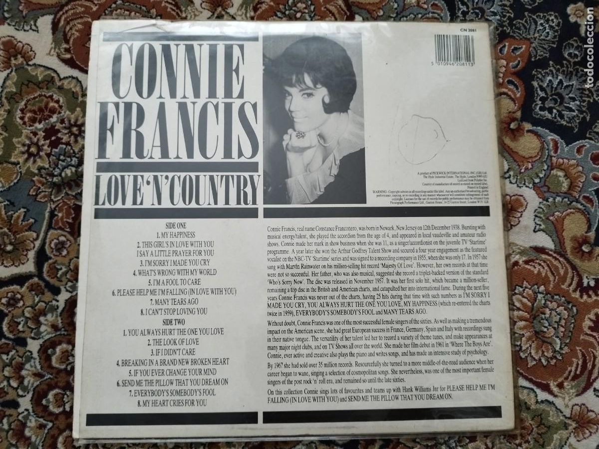 Discos de vinilo: Connie Francis - Foto 2