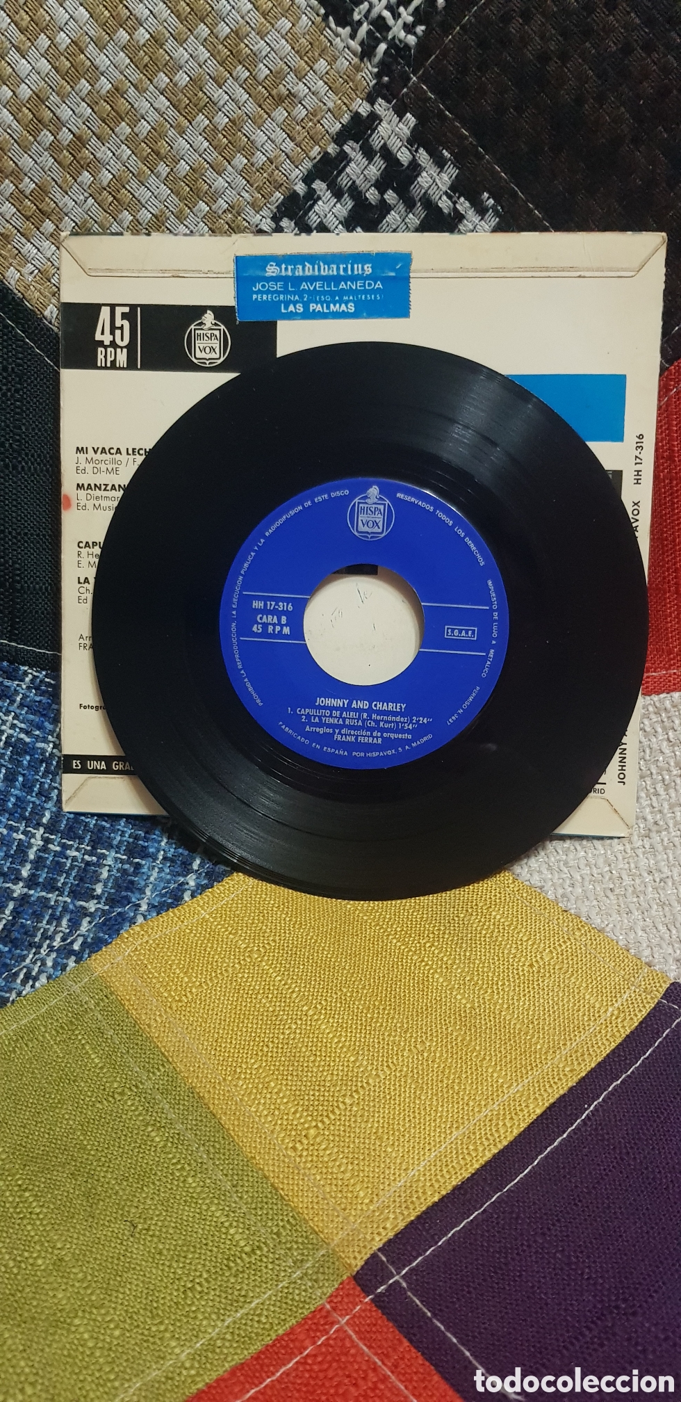 Discos de vinilo: Vinilo JOHNNY & CHARLEY. Hispavox, S. A. (D2) - Foto 3