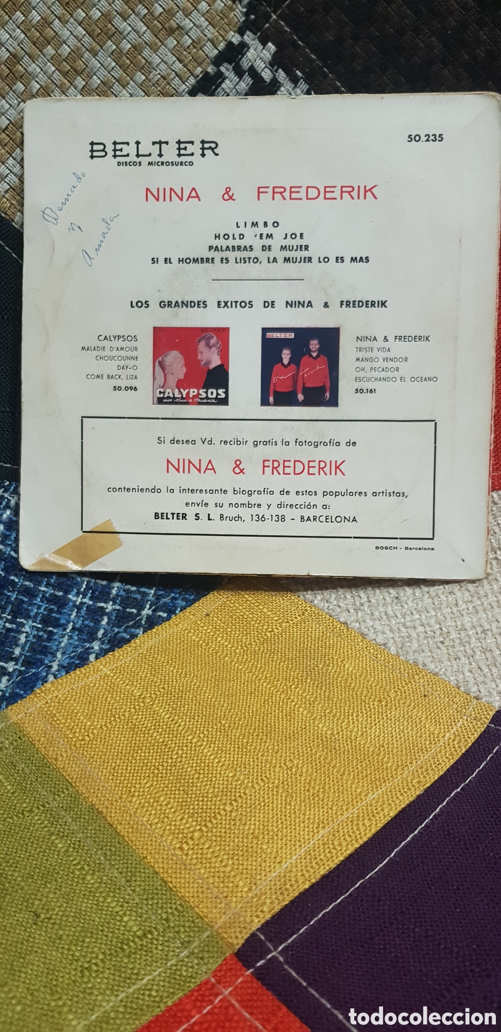 Discos de vinilo: Vinilo NINA & FREDERICK. Belter, 1959 (D2) - Foto 2