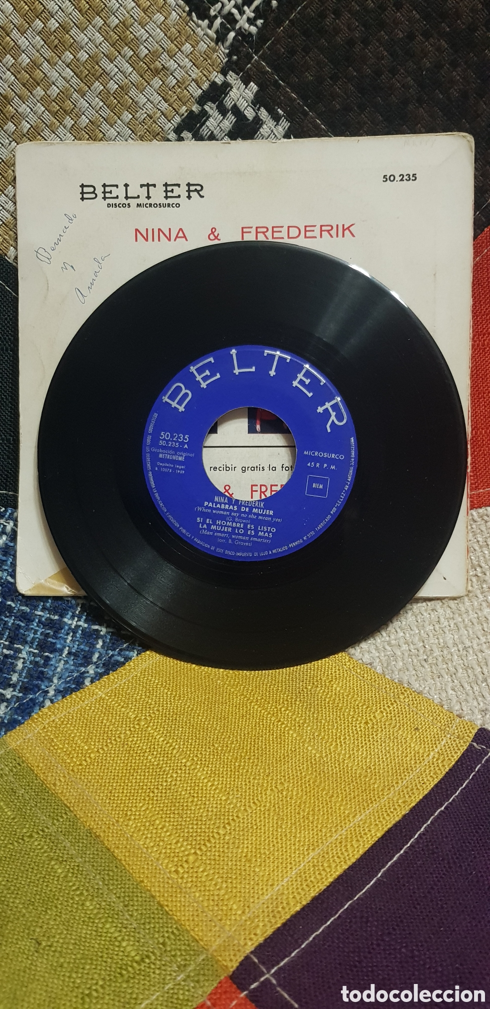 Discos de vinilo: Vinilo NINA & FREDERICK. Belter, 1959 (D2) - Foto 3