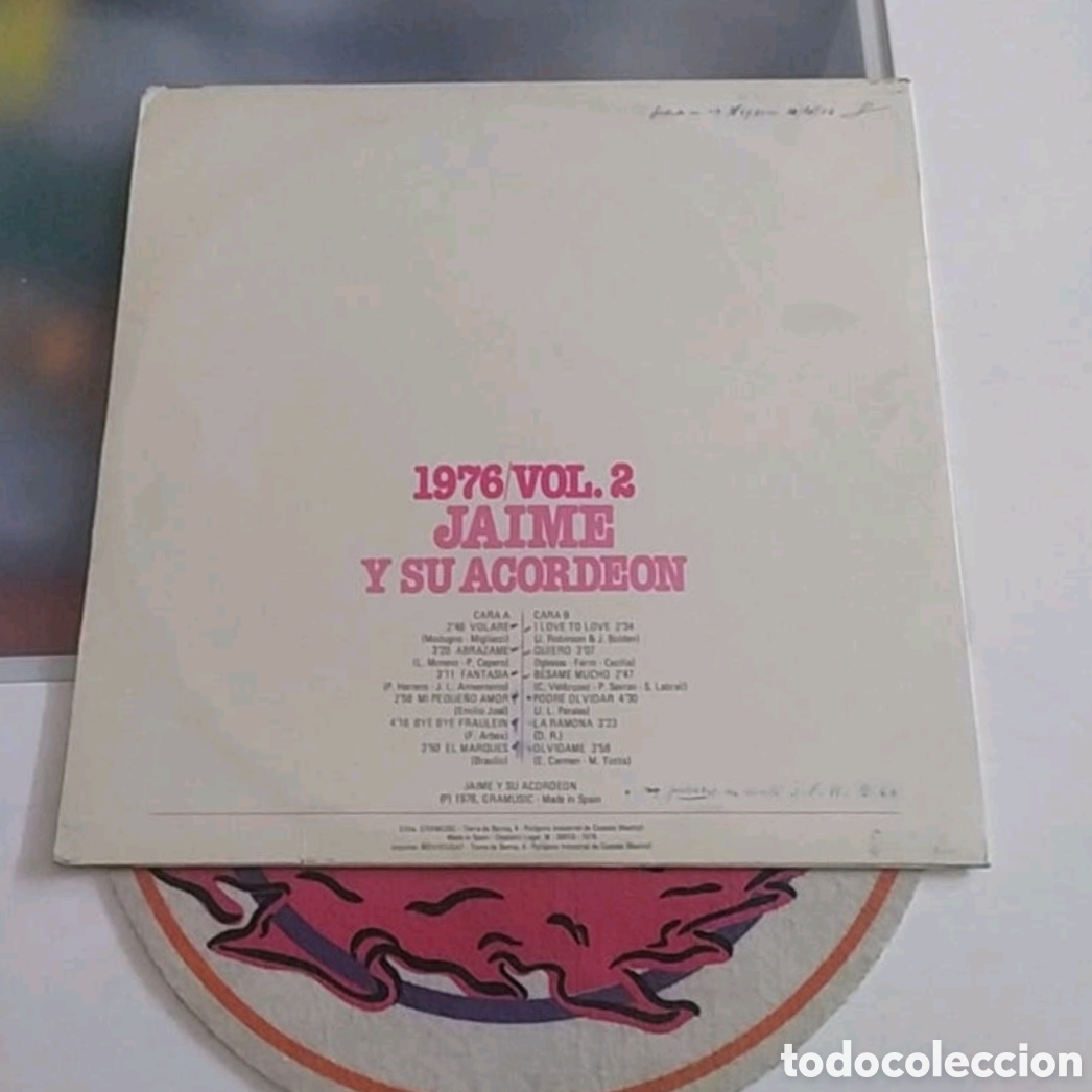 Discos de vinilo: Lp Jaime y su acorde&oacute;n. 1976. vol.2 - Foto 2