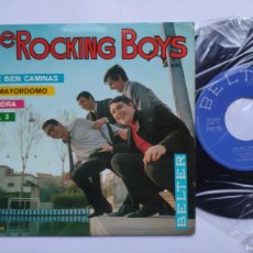 Discos de vinilo: THE ROCKING BOYS - EP SPAIN - MINT * 1, 2, 3 / QUE BIEN CAMINAS / EL MAYORDOMO / SANDRA * 1966. Lote 378045894