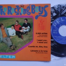 Discos de vinilo: THE ROCKING BOYS - EP SPAIN - MINT * 5000 MILLAS / I WANT YOU, I NEED YOU / UN, DOS, TRES * 1967. Lote 378046294