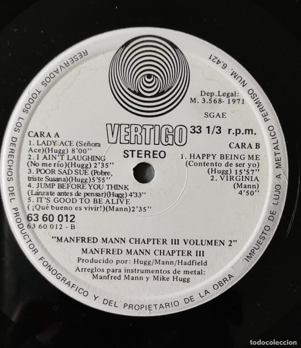 Discos de vinilo: MANFRED MANN CHAPTER THREE VOL. 2 ORIGINAL ESPA&Ntilde;OL 1971 - Foto 5