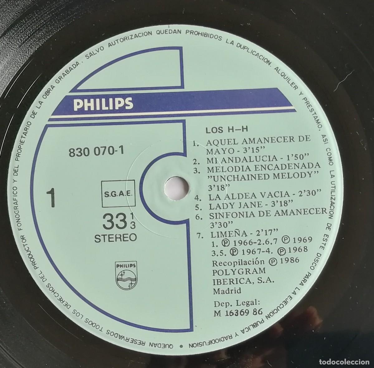 Discos de vinilo: Los H-H, Los H-H, Philips 830 070-1 - Foto 6