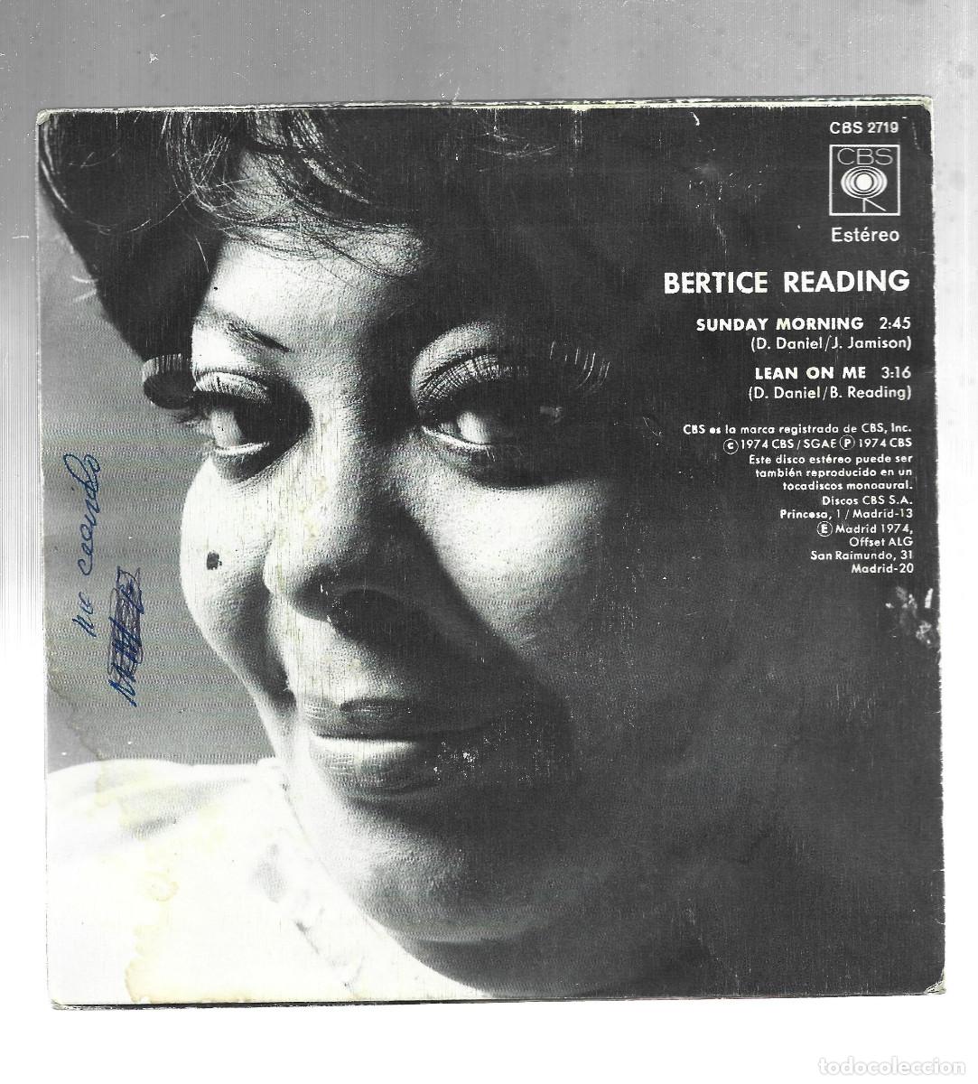 Discos de vinilo: BERTICE READING-SUNDAY MORNING-LEAN ON ME - Foto 2