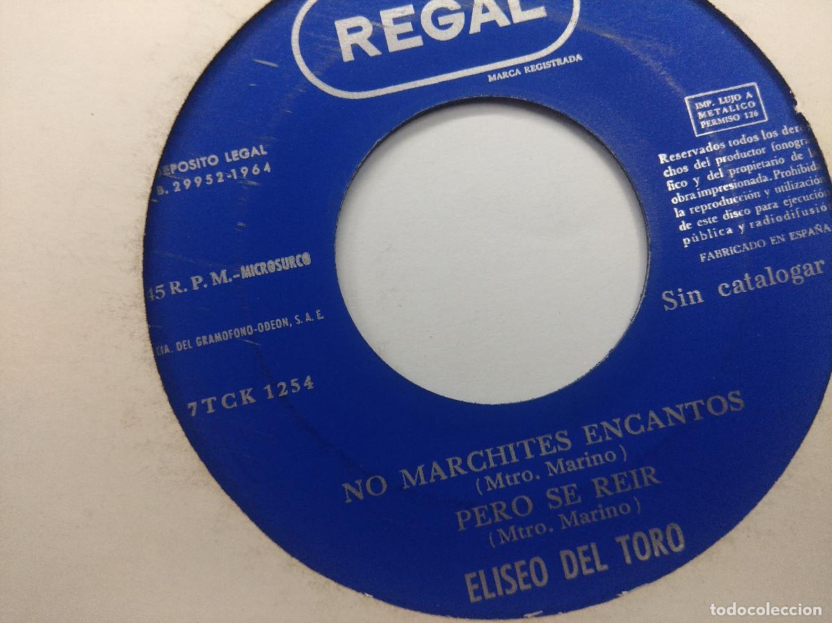 Discos de vinilo: ELISEO DEL TORO/TIERNAS MIRADITAS/SINGLE. - Foto 3