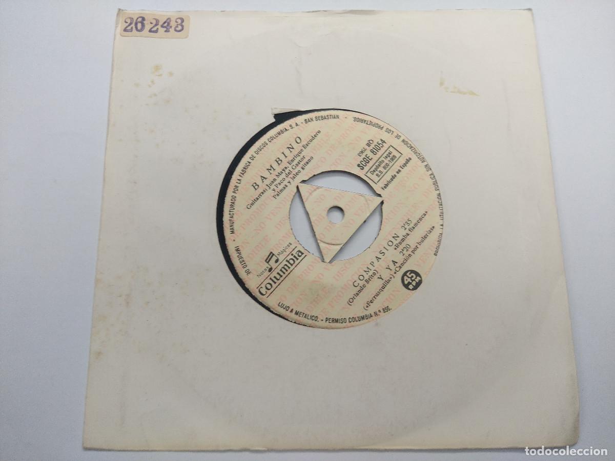 Discos de vinilo: BAMBINO/SUPLICANDO A LA CRUZ/SINGLE. - Foto 1
