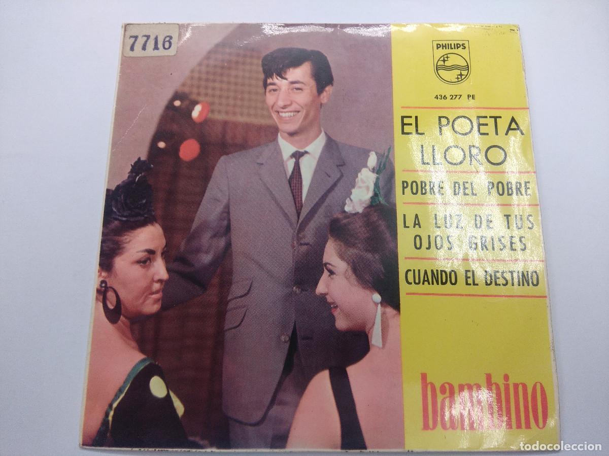 Discos de vinilo: BAMBINO/EL POETA LLORO/SINGLE. - Foto 1