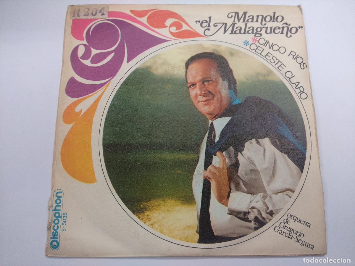 Discos de vinilo: MANOLO EL MALAGUE&Ntilde;O/CINCO RIOS/SINGLE. - Foto 1