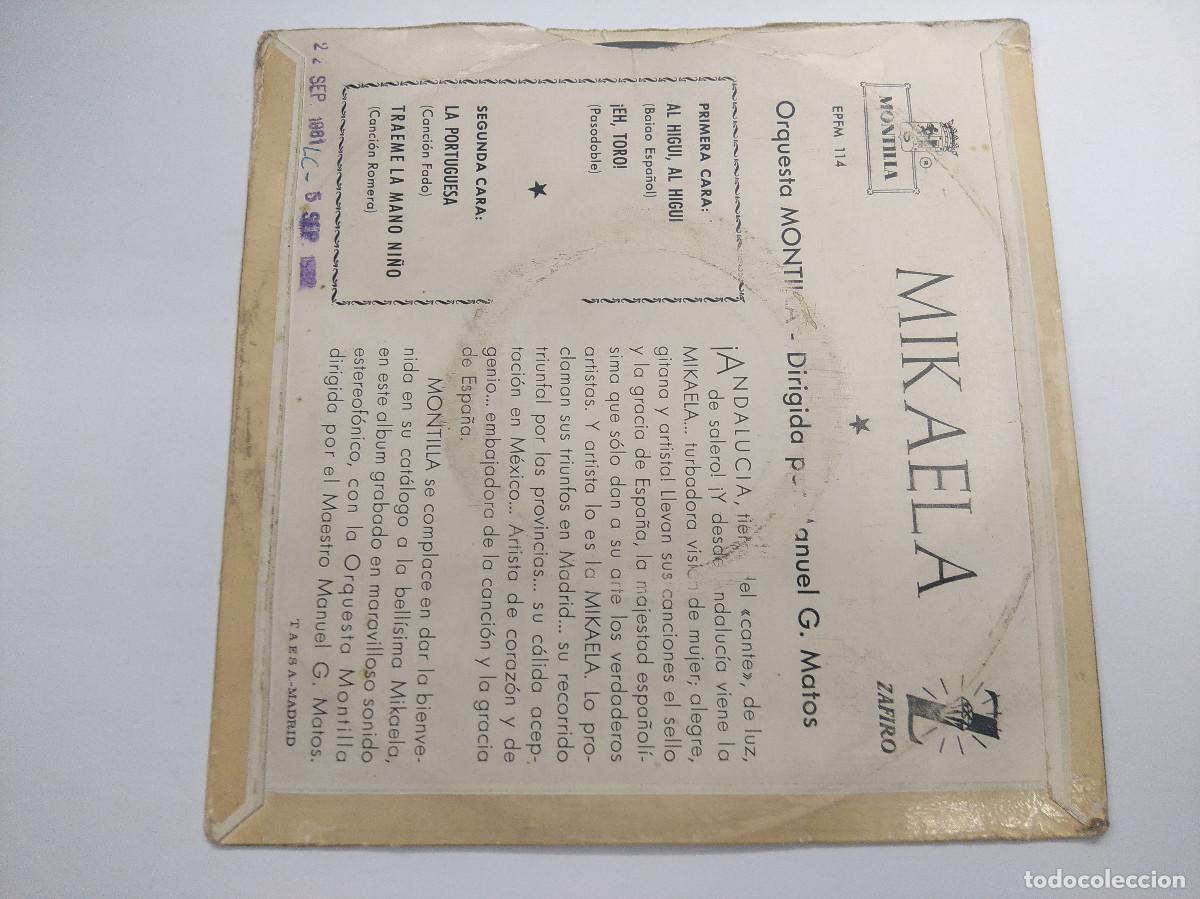 Discos de vinilo: MIKAELA/AL HIGUI/SINGLE. - Foto 3