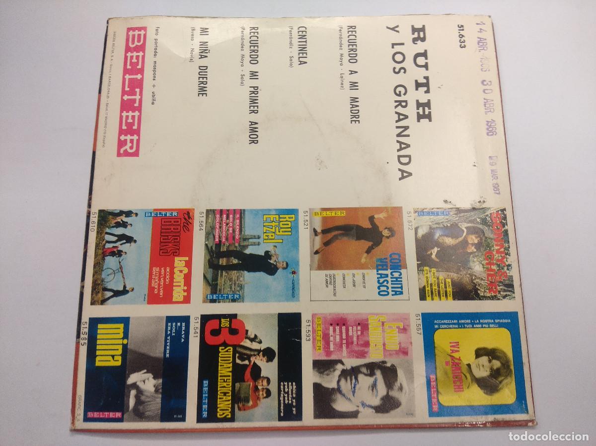 Discos de vinilo: RUTH Y LOS GRANADA/RECUERDO A MI MADRE/SINGLE. - Foto 3