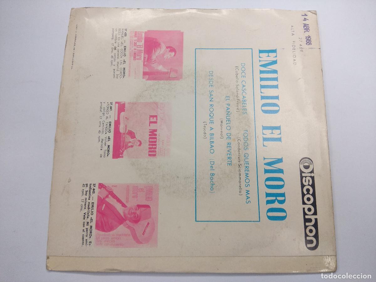 Discos de vinilo: EMILIO EL MORO/DOCE CASCABELES/SINGLE. - Foto 3