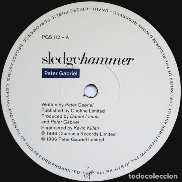 Discos de vinilo: PETER GABRIEL - SLEDGEHAMMER - MAXI 1986 - UK - Foto 3