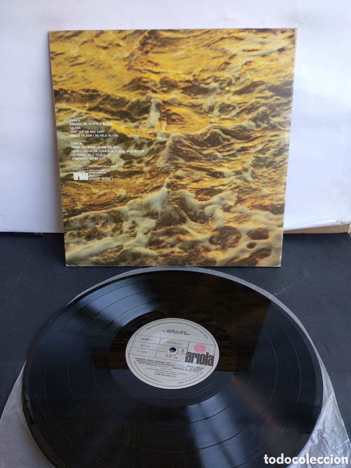 Discos de vinilo: *LLUIS LLACH, EL MEU AMIC EL MAR, SPAIN, ARIOLA, 1978. - Foto 3