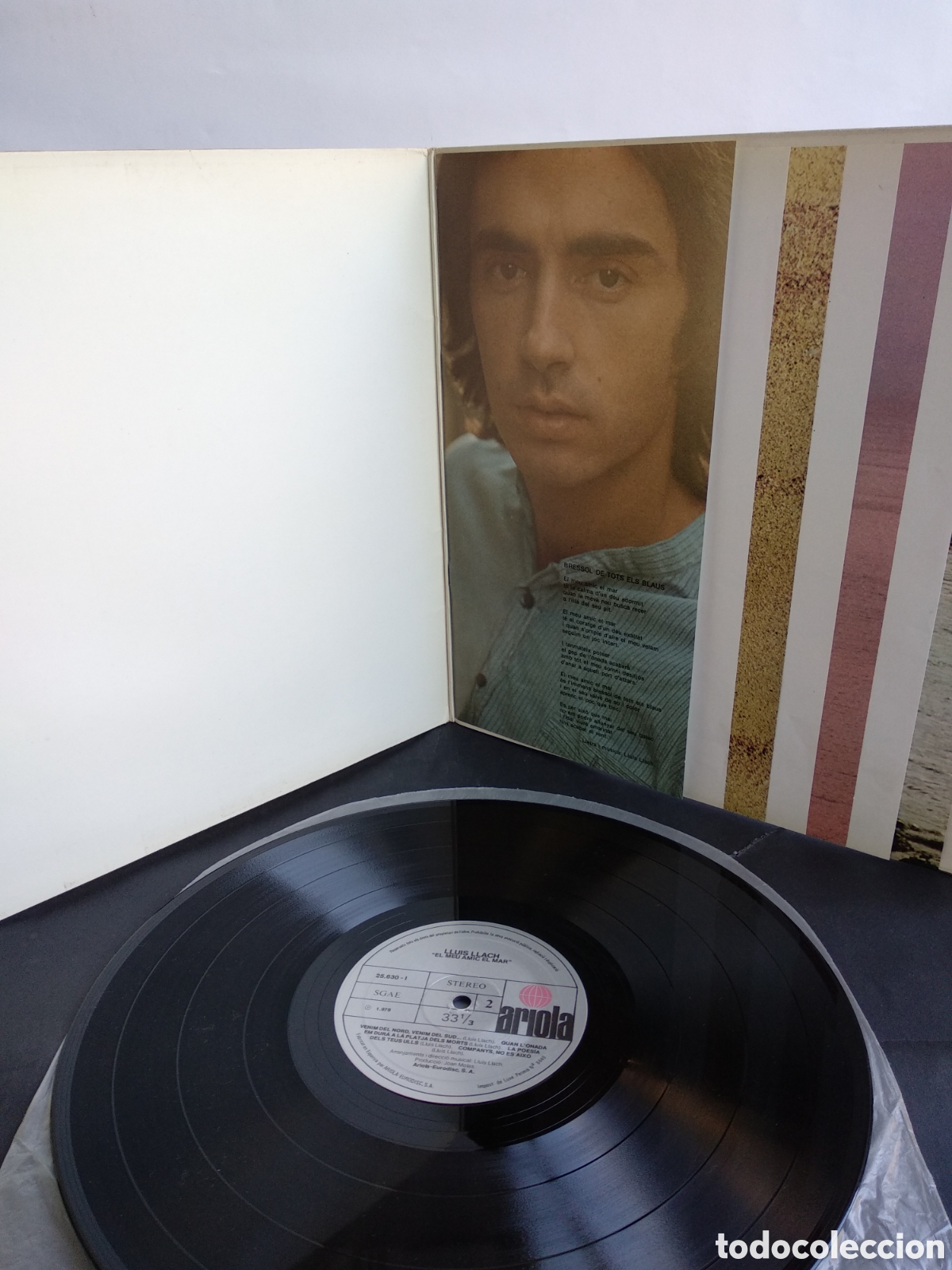 Discos de vinilo: *LLUIS LLACH, EL MEU AMIC EL MAR, SPAIN, ARIOLA, 1978. - Foto 2