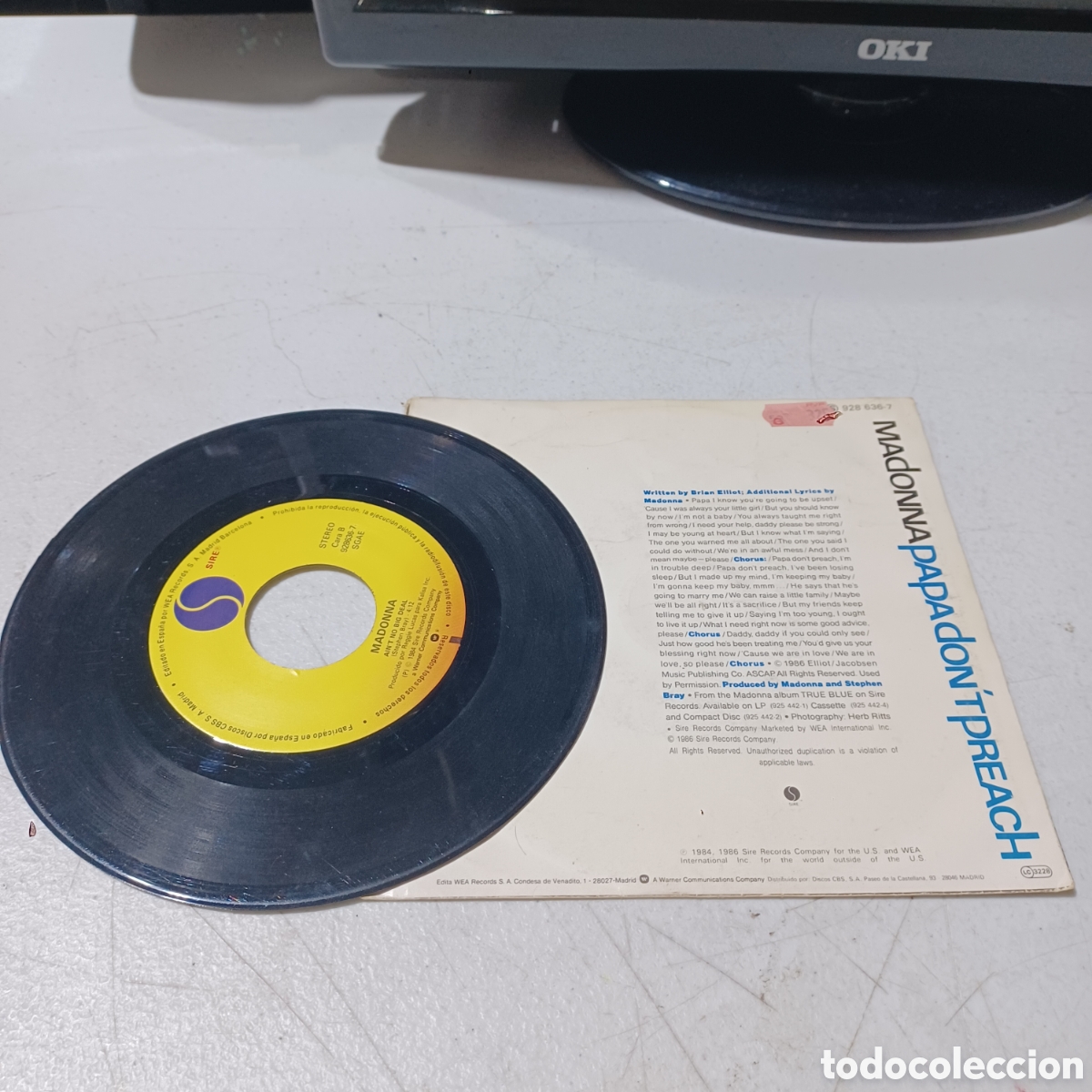 Discos de vinilo: Madonna Papa dont preach Warner 1984 - Foto 2