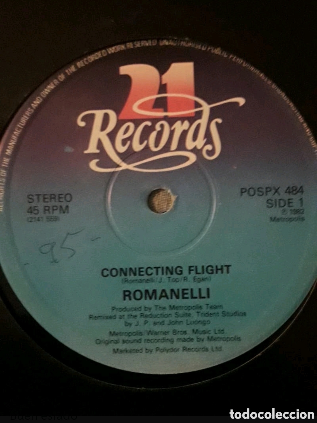 Discos de vinilo: Maxi single Romanelli. Connecting Flight / Chain Reaction - Foto 2