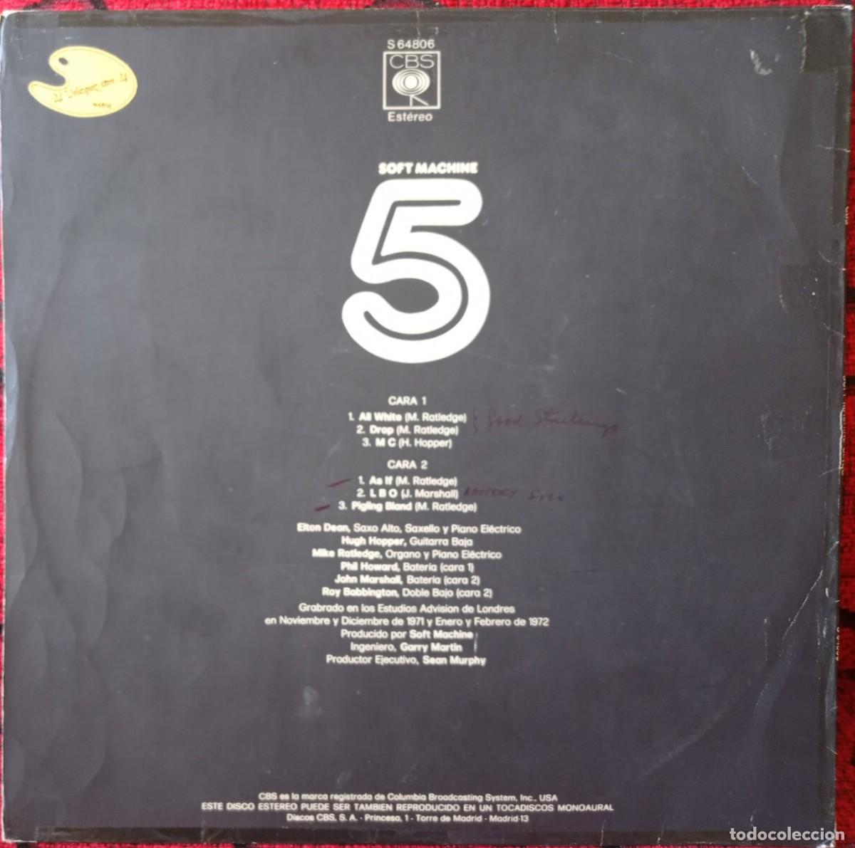 Discos de vinilo: SOFT MACHINE 5 VINILO LP EDICION ORIGINAL 1972 - Foto 2